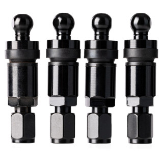 4x TPMS Tire Pressure Sensors Metal Valve Black for Dodge RAM, RAM 1500