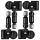 4x Tire Pressure Sensors TPMS Sensors Metal Valve Black for Opel/Vauxhall Insignia 2014-2017