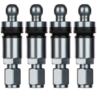 4x Tire Pressure Sensors TPMS Sensors Metal Valve Gunmetal for Porsche Panamera 2013-2016