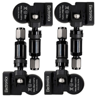 4x Reifendrucksensoren RDKS Sensoren Metallventil Schwarz...