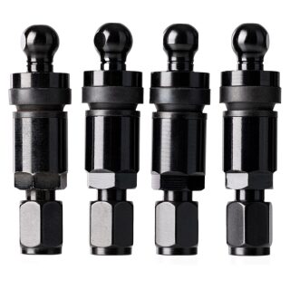 4x Reifendrucksensoren RDKS Sensoren Metallventil Schwarz für Leopaard CS9 2017-2019