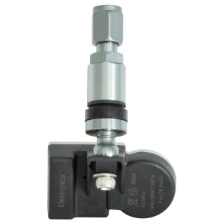 Tyre pressure sensor metal valve dark grey (GUN BLACK)