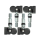 4x TPMS tire pressure sensors metal valve Darkgrey for Audi Bentley VW 4D0907275c