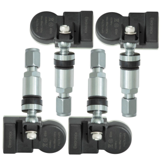 4x TPMS tire pressure sensors metal valve Darkgrey for Nissan Cube Murano 40700-1AY0A 40700-JY00B