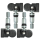 4x TPMS tire pressure sensors metal valve Darkgrey for Opel Vauxhall Insignia 13597645