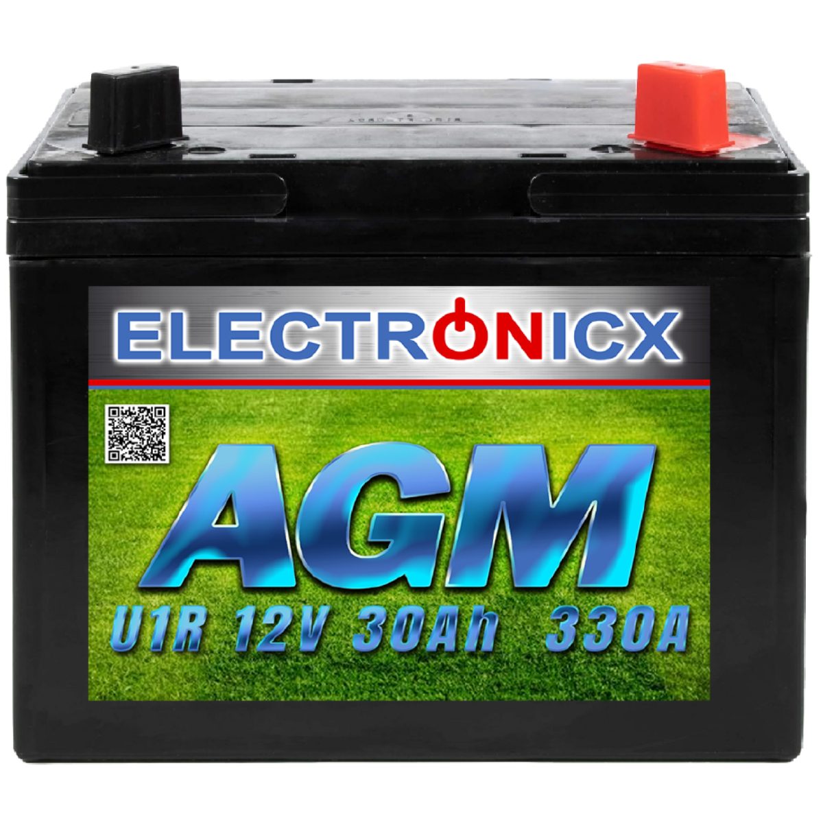Electronicx u1r agm 30ah 330a battery lawn tractor riding lawn mower