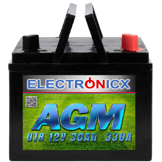 Electronicx u1r agm 30ah 330a battery lawn tractor riding...