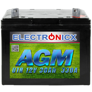 Electronicx U1R AGM 30AH 330A Batterie Rasentraktor Aufsitzrasenmäher