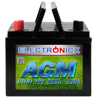 Electronicx u1(9) agm 30ah 330a battery lawn tractor...