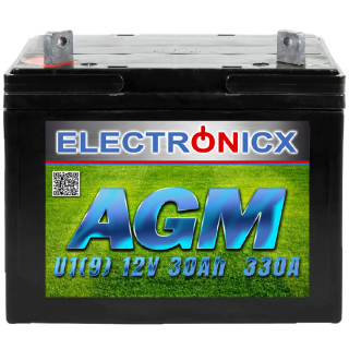Electronicx U1(9) AGM 30AH 330A Batterie Rasentraktor Aufsitzrasenmäher