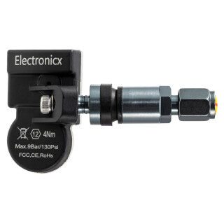 4x Tire Pressure Sensors TPMS Sensors Metal Valve Gunmetal for Nissan Patrol 2011-2015