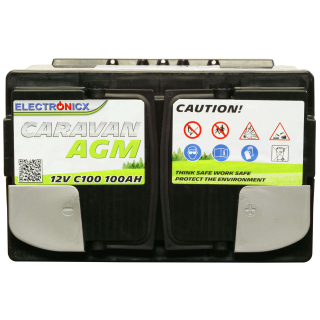 Electronicx Caravan Edition Batterie AGM 100 AH 12V...