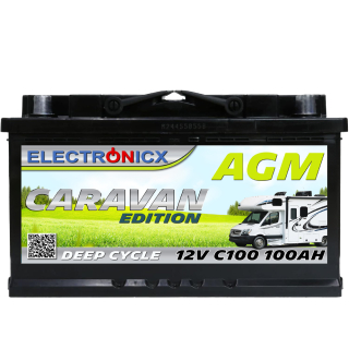 Electronicx Caravan Edition Batterie AGM 100 AH 12V...