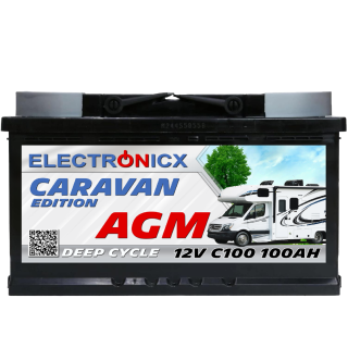 Electronicx Caravan Edition V2 AGM Batterie 100Ah 12V -...