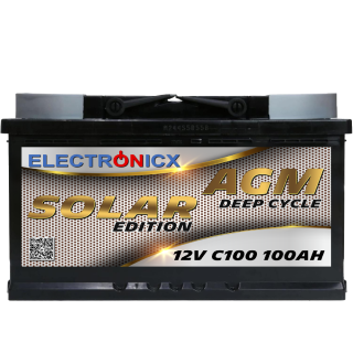 Electronicx Solar Edition AGM Batterie 100AH - 12V...