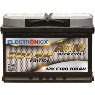 Electronicx Solar Edition Batterie AGM 100 AH 12V Solar...