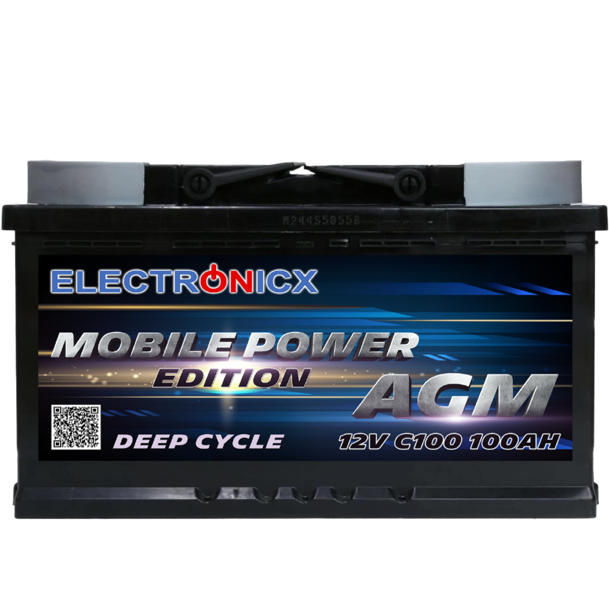 Electronicx mobile edition battery agm 100 ah 12v supply battery leisure battery