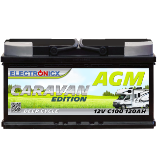 Electronicx Caravan Edition AGM Batterie 120AH 12V -...