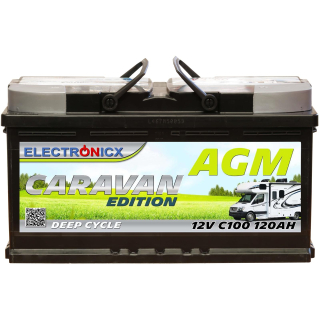 Electronicx Caravan Edition battery agm 120 ah 12v motorhome boat supply