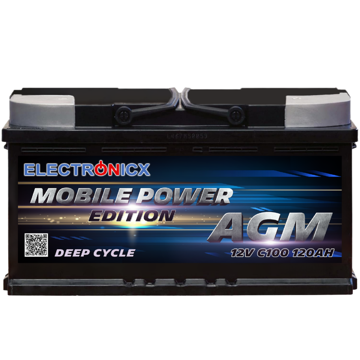 Electronicx mobile edition battery agm 120 ah 12v supply battery leisure battery