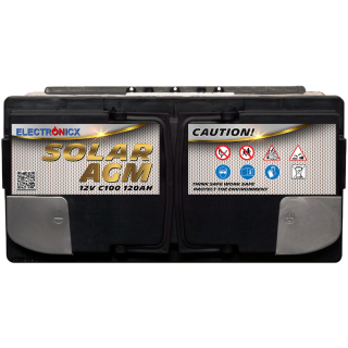 Electronicx Solar Edition AGM Batterie 120AH - 12V Solar Akku für Photovoltaik, Camping & Off-Grid-Systeme