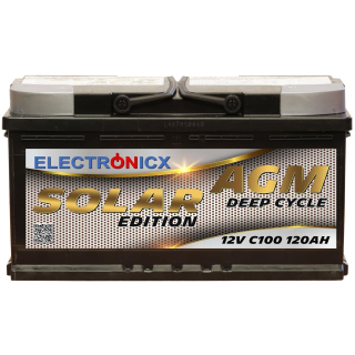 Electronicx solar edition battery agm 120 ah 12v solar...