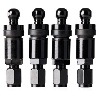 4x Reifendrucksensoren RDKS Sensoren Metallventil Schwarz für JAC E-JS1 2022-2024