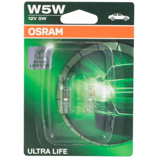 2x W5W Standlicht Außenleuchte Innenbeleuchtung Osram 2528ULT-02B Ultra Life  AB