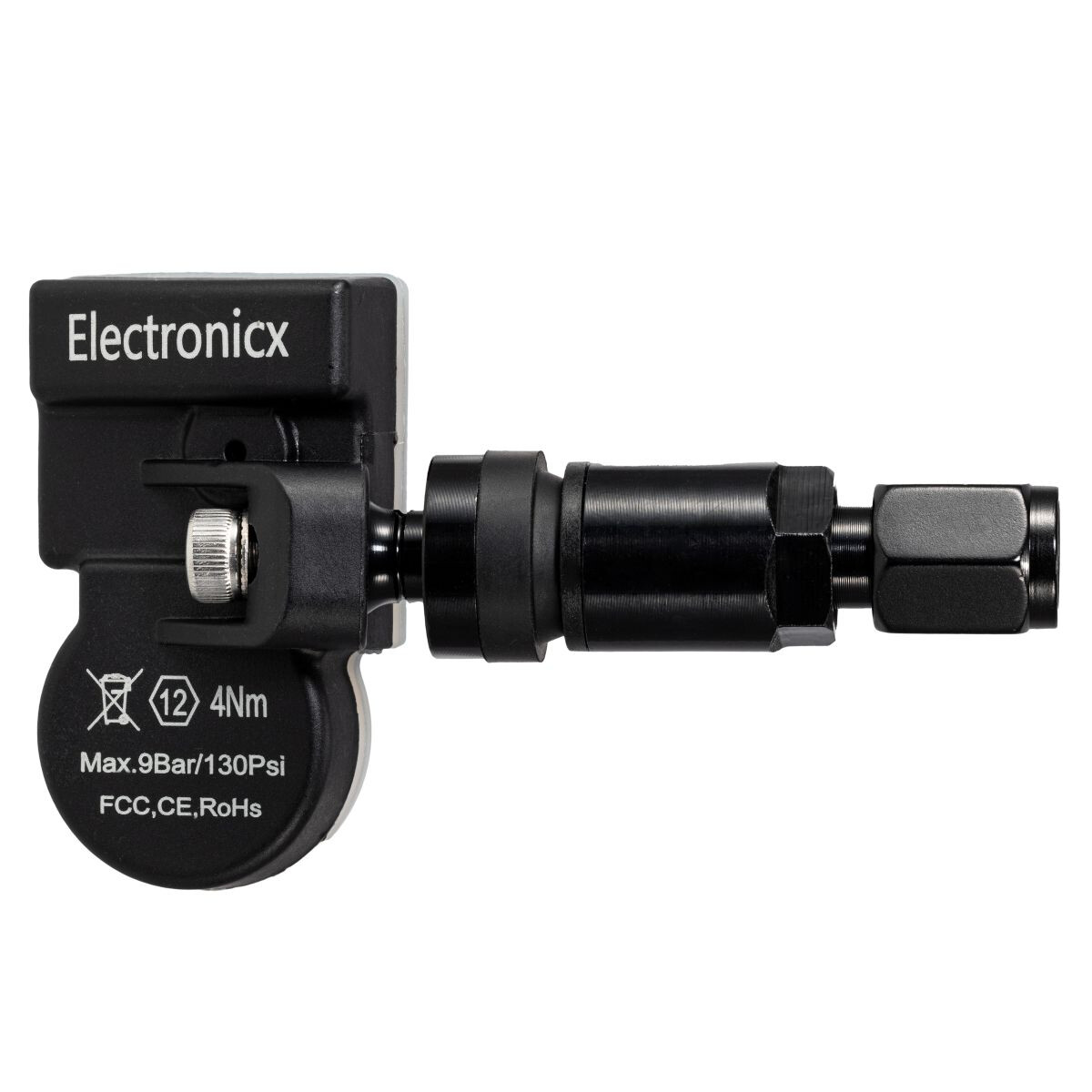 1x Reifendrucksensor RDKS Sensor Metallventil Schwarz für BYD T3 2021-2024