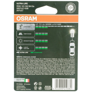 2X Osram R5W Autolampe Kugel Lampe BA15s Standlicht Rücklicht Ultra Life 5007 AD