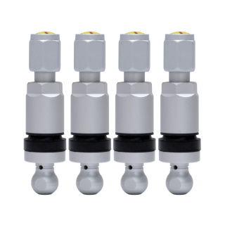 4x replacement valve metal valve in silver for TPMS...