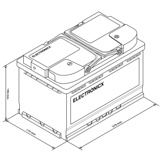 Electronicx AGM Batterie 100AH Marine Edition - 12V Akku für Boot, Wohnmobil & Solaranlagen