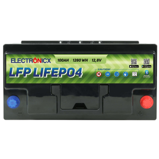 Electronicx LiFePO4 Akku 12V 100Ah LFP Bluetooth APP Lithium-Eisenphosphat