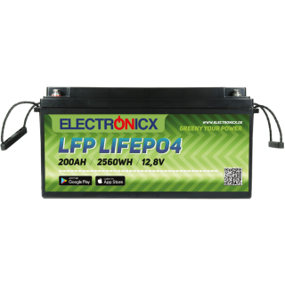 Electronicx LiFePO4 2560Wh 200Ah LFP Bluetooth APP Lithium iron phosphate