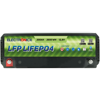 Electronicx LiFePO4 2560Wh 200Ah LFP Bluetooth APP Lithium-Eisenphosphat