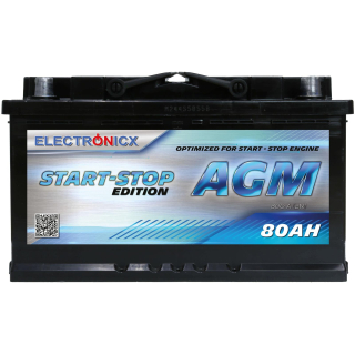 Electronicx AGM Autobatterie Starterbatterie Batterie...