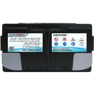 AGM Batterie 110AH Electronicx Marine Edition Boot Schiff...