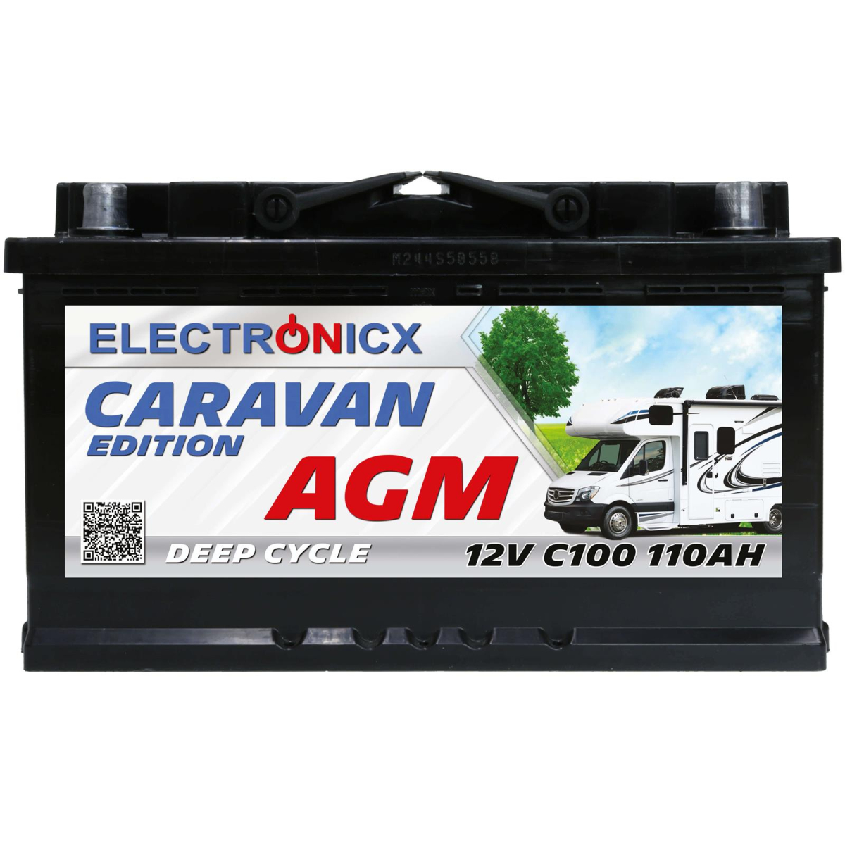 Electronicx Caravan Edition v2 battery agm 110 ah 12v motorhome boat supply