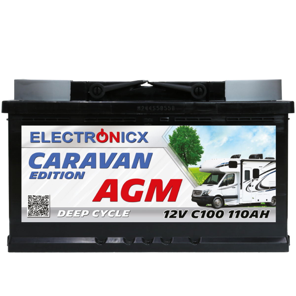 Electronicx Caravan Edition V2 Batterie AGM 110 AH 12V Wohnmobil Boot Versorgung
