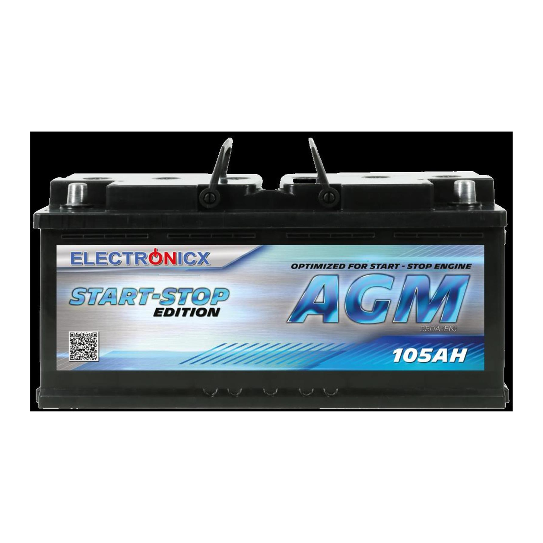 AGM-Batterie Autobatterie 105Ah Autobatterie, Starterbatterie, 142,49 €