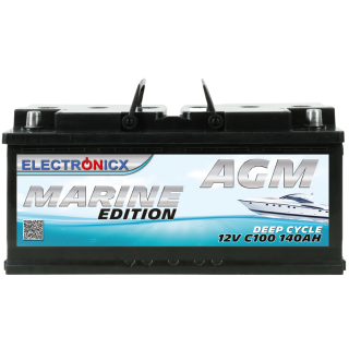 AGM Batterie 140AH Electronicx Marine Edition Boot Schiff...