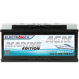 Electronicx AGM Batterie 140AH Marine Edition - 12V...