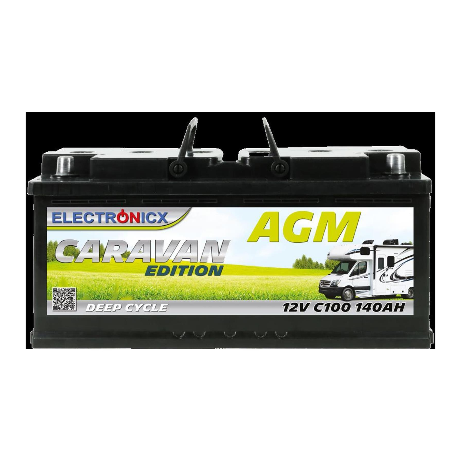 Wohnwagen AGM Batterie 120Ah 12V, Solarbatterie Mover, Camping