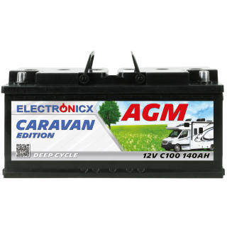 Electronicx Caravan Edition V2 AGM Batterie 140Ah 12V - Wohnmobil & Boot Versorgungsbatterie