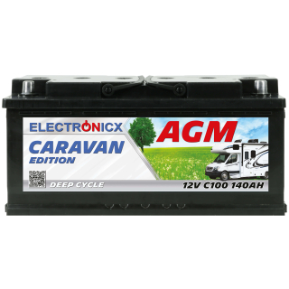 Electronicx Caravan Edition V2 Batterie AGM 140 AH 12V Wohnmobil Boot Versorgung