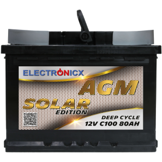 Solarbatterie 12V 80AH Electronicx Solar Edition AGM...