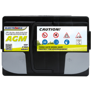 Electronicx Caravan Edition AGM Batterie 80AH 12V - Wohnmobil & Boot Versorgungsbatterie