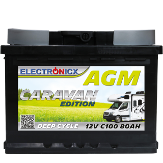 Electronicx Caravan Edition Batterie AGM 80 AH 12V...