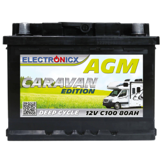 Electronicx Caravan Edition Batterie AGM 80 AH 12V Wohnmobil Boot Versorgung…