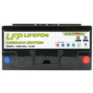 Electronicx Caravan Edition LiFePO4 Akku 12V 100Ah LFP Bluetooth APP Lithium-Eisenphosphat
